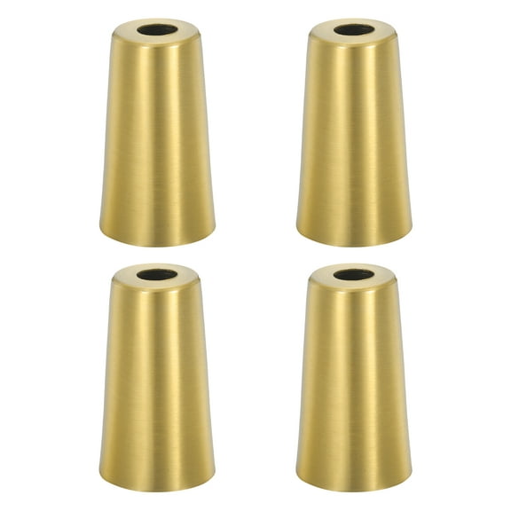 Uxcell Furniture Leg Cover, 4 Pack Round Metal Leg Cover Caps, Great for Sofa, Table, Chair (2.1", Gold Tone)