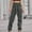 Grey, variant on JMYHOAM Women's Cargo Pants Solid Color Hippie Punk Trousers Streetwear Joggers Pockets Loose Overalls Long Pants Cargo Pants with Pockets