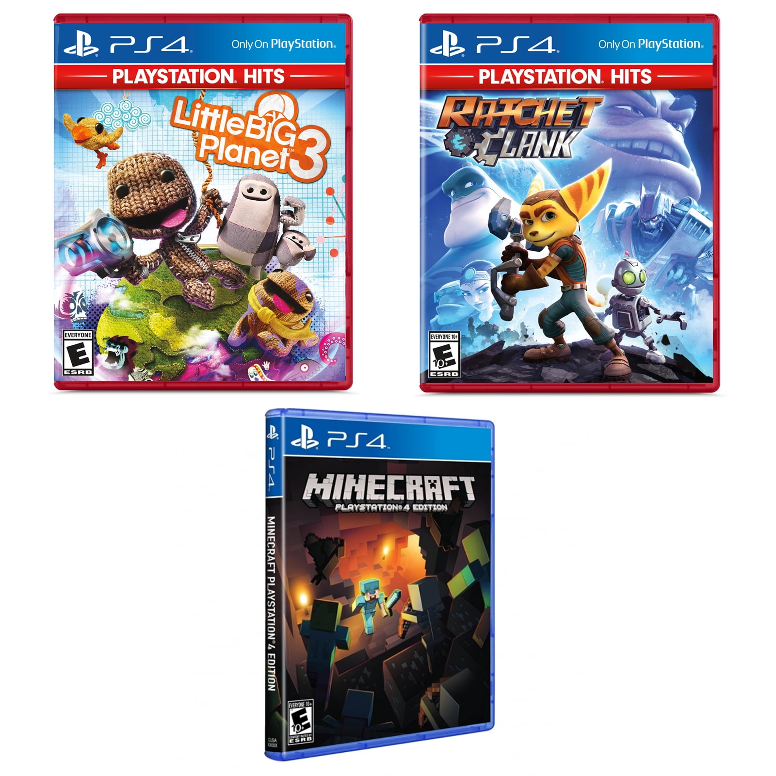 población ama de casa deletrear Ratchet and Clank and Little Big Planet Greatest Hits with Minecraft Game -  Walmart.com