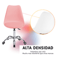 thumbnail image 4 of Set De 2 Sillas De Oficina Color Rosa Komfort Estilo Eames Con Ruedas, 4 of 5