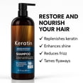 thumbnail image 2 of 900ML X-large Keratin Enriched Shampoo Sulfate & Paraben Free - Anti Frizz Treatment for Women & Men Repair Formula with Silk Protein for Dry, Frizzy Damaged and Color Treated Hair Nourishing Shampoo, 2 of 3