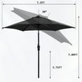 thumbnail image 4 of Autlaycil 7.5 FT Patio Umbrella, Push Button Tilt Market Umbrella, Crank and Sturdy Ribs for Garden, Deck, Backyard, Pool, Black, 4 of 7