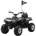 thumbnail image 1 of 12V Electric Ride On Car for 3-8 Years, 2 * 45W Motor, Remote Control, LED Lights, Music Player & Emergency Brake, Battery PoweRed Cars,White, 1 of 7