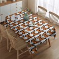 thumbnail image 2 of White Butterfly Orange Pattern Rectangle Tablecloth 60"x84",Waterproof Polyester Rectangle Table Cloth, Wipeable Spillproof Polyester Tablecloth for Dining, Camping, Indoor and Outdoor, 2 of 5
