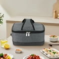 thumbnail image 4 of USB Portable Electric Heating Food Container Constant Temperature Heating Bag Outdoor Bento Insulation Pouch for Office Travel Light Grey, 4 of 6
