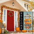 thumbnail image 1 of Agradecido Blessed Garden Bandera de doble cara, Otoño Acción de Gracias Calabazas Bienvenido Buffalo Plaid Yard Otoño Vacaciones Granja 12.0 x 18.0 in, 1 of 5