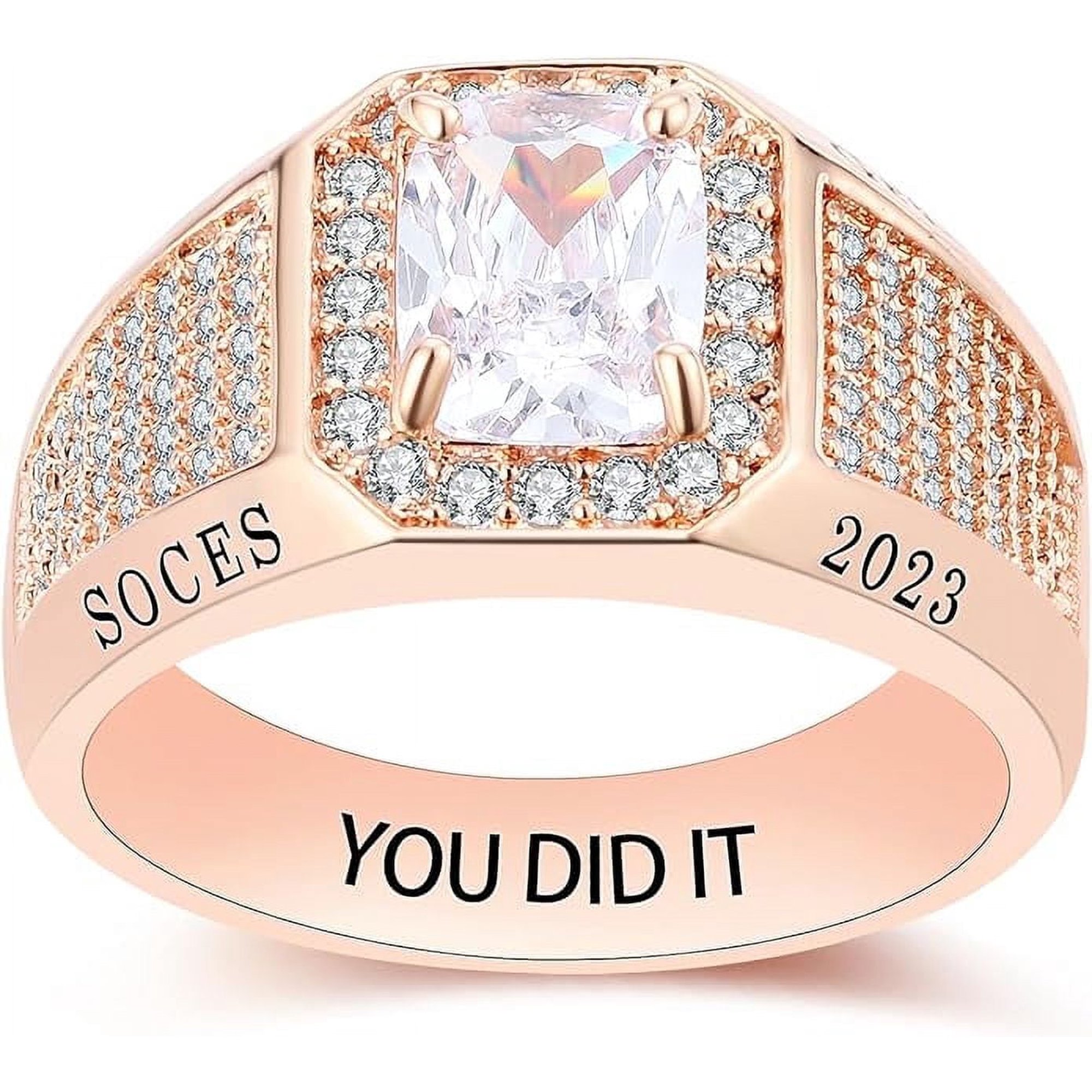 Ccjcinata-Personalized class rings for high school Customizable university class rings for high school for men graduation rings for men