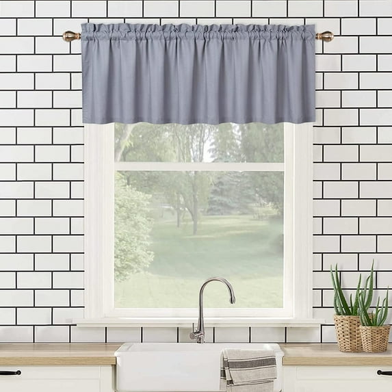 EastVita Grey Curtain Curtain Kitchen Curtain Curtain Waterproof Soft Microfiber Seersucker Fabric With Embossed Dots Short Bathroom Waterproof Curtain