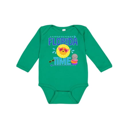 

Inktastic Florida Time Summer Vacation Gift Baby Boy or Baby Girl Long Sleeve Bodysuit
