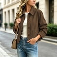 thumbnail image 6 of Floleo Womens Soft Microfiber Jacket Button Down Collared Long Sleeve Casual Outerwear with Patch Pockets for Fall Spring Daily Wear, 6 of 8