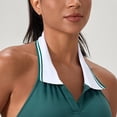 thumbnail image 5 of Haivin Ladies' sleeveless hanging neck lapel slim fit short skirt, outdoor running dress, tennis yoga fitness tennis dress, sleeveless lapel dress, 5 of 9