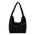thumbnail image 1 of Bolso Hombro Con Fresas para Mujer Bolso Informal Pana para Mujer (negro), 1 of 9