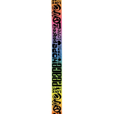 Peace Love Ribbon 7/8"X9'-Rainbow