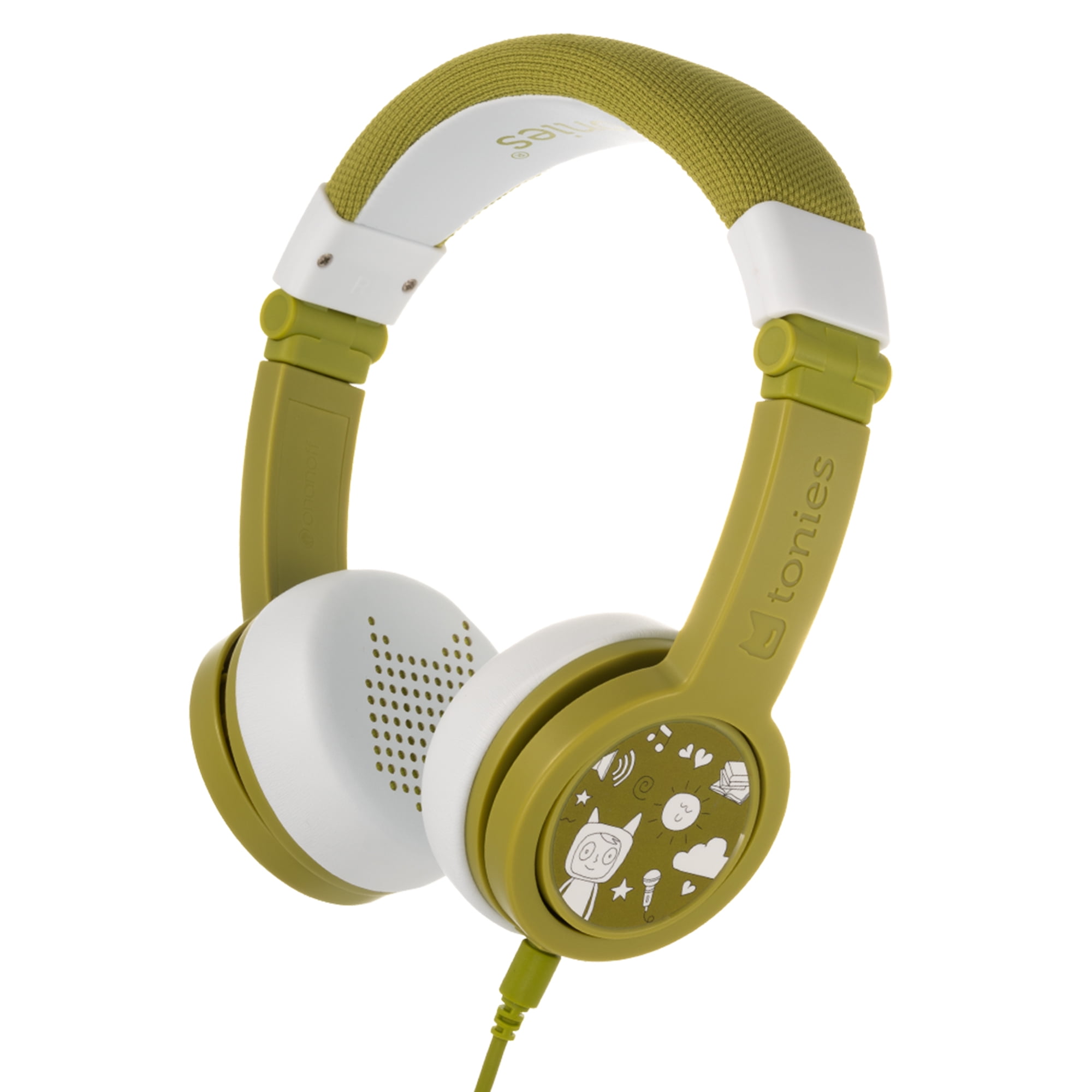 Tonies Foldable Wired Headphones for Kids Green