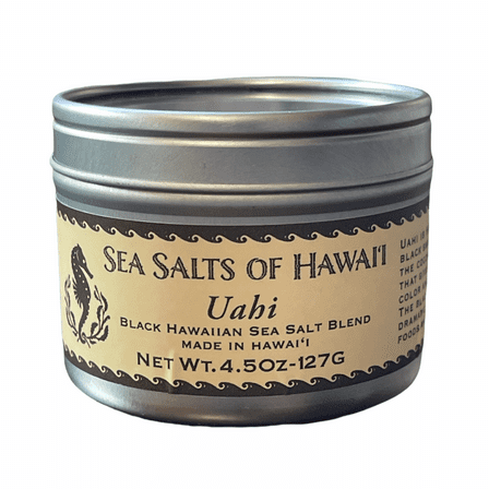 Sea Salts of Hawaii Uahi Black Sea Salt Blend - 4.5oz. Tin - Made in Hawaii