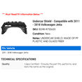 thumbnail image 2 of Undercar Shield - Compatible with 2011 - 2018 Volkswagen Jetta 2012 2013 2014 2015 2016 2017, 2 of 2