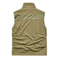 thumbnail image 3 of purcolt Men's Utility Fishing Vest Lightweight Quick Day Mesh Travel Cargo Vest Outdoor Hiking Work Photo Vests with Multi Pockets, 3 of 8