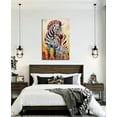 thumbnail image 3 of Aaheei Zebra Canvas Art Wall Decor Zebra with Cub Picture Coloful Poster Wild Animal Painting Prints Living Room Kid Bedroom Ready to Hang, 3 of 4