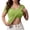 xx-Green1172, variant on Scoop Neck Short Sleeve Fitted Crop Top for Women Slim Fit Stretchy Casual Daily Wear Basic Tee Top