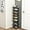 Black, variant on 8 Tiers Vertical Shoe Rack, Patented Space Saving Corner Shoe Rack for 7 Pairs, Narrow Shoe Rack for Front Door Entryway, 10" x 11" x 43.5", White