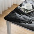 thumbnail image 4 of nygtbtfer Black Grey Tablecloth Tablecloths, Middle Century Wipeable Table Cloth for Round///Dining/Py/Wedding Table, 4 of 7