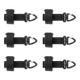 thumbnail image 2 of Gancho de cinturón Percha de mochila exterior Portátil Portátil Trekking Colgante Cintura de cintura Cintura Weble Negro Pack de 6 Vogacara OD011017-01, 2 of 7