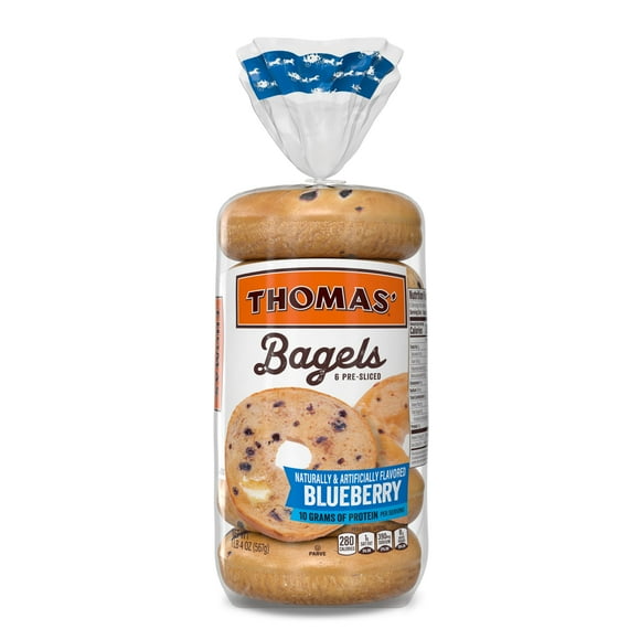Thomas' Blueberry Bagels, 6 Count, 20 oz Bag