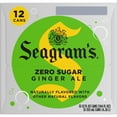 Seagrams Diet Zero Sugar Ginger Ale Soda Pop, 12 fl oz, 12 Pack Cans