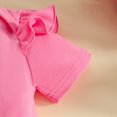 thumbnail image 4 of kpoplk Newborn Baby Girl Auntie Outfits Letter Short Sleeve Romper T-Shirt Tops Tutu Skirt Shorts/Pants/Skirts Set Summer Clothes(Hot Pink,3-6 M), 4 of 9