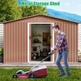 thumbnail image 6 of 2025 New 10 x 8 FT Metal Outdoor Storage Shed, Waterproof Garden Shed with Frame Floor, Air Vents & Lockable Door, Metal Aluminum Storage Shed for Gardens, Backyard, Patio, Garage, Lawn, 6 of 7