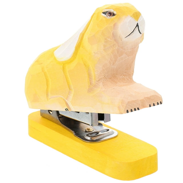 Office Supply Handmade Stapler Small Stapler Wooden Animal Stapler Statue Sculpture