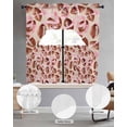 thumbnail image 2 of Pink Ribbon Football Swag Kitchen Curtains Sets for Windows 24 Inch Length, Vintage Modern Game Ball Watercolor Short Window Curtain Panels Swags Valances and Tiers 3 Piece Set for Cafe/Dining Room, 2 of 5
