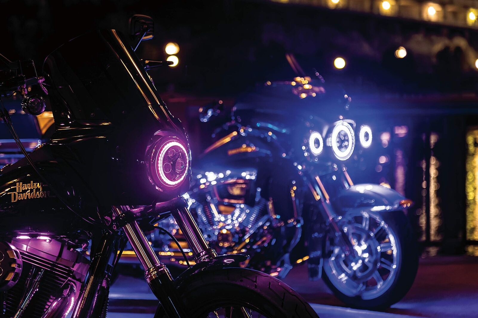 Kuryakyn 2473 Orbit Prism+ 5 3/4" LED Headlamp Headlight with Bluetooth Controlled Multi-Color Light Halo Ring for Harley-Davidson, Indian, Victory Motorcycles - image 3 of 4