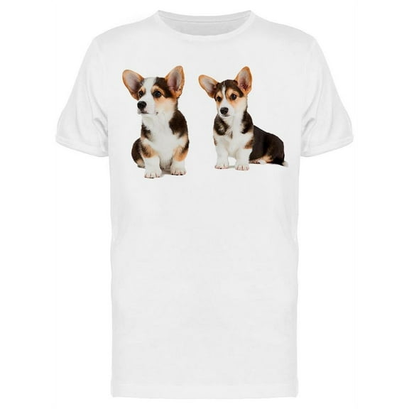 Two Fluffy Dogs  T-Shirt Men -Image by Shutterstock Men T-Shirt, Male x-Large
