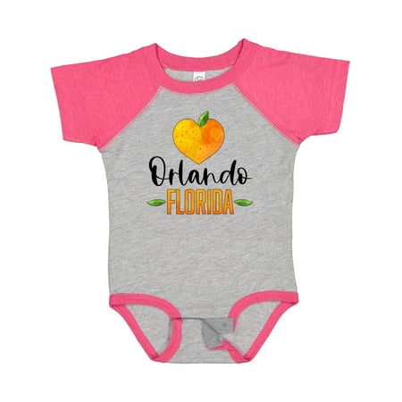 

Inktastic Orlando Florida Orange in Heart Gift Baby Boy or Baby Girl Bodysuit