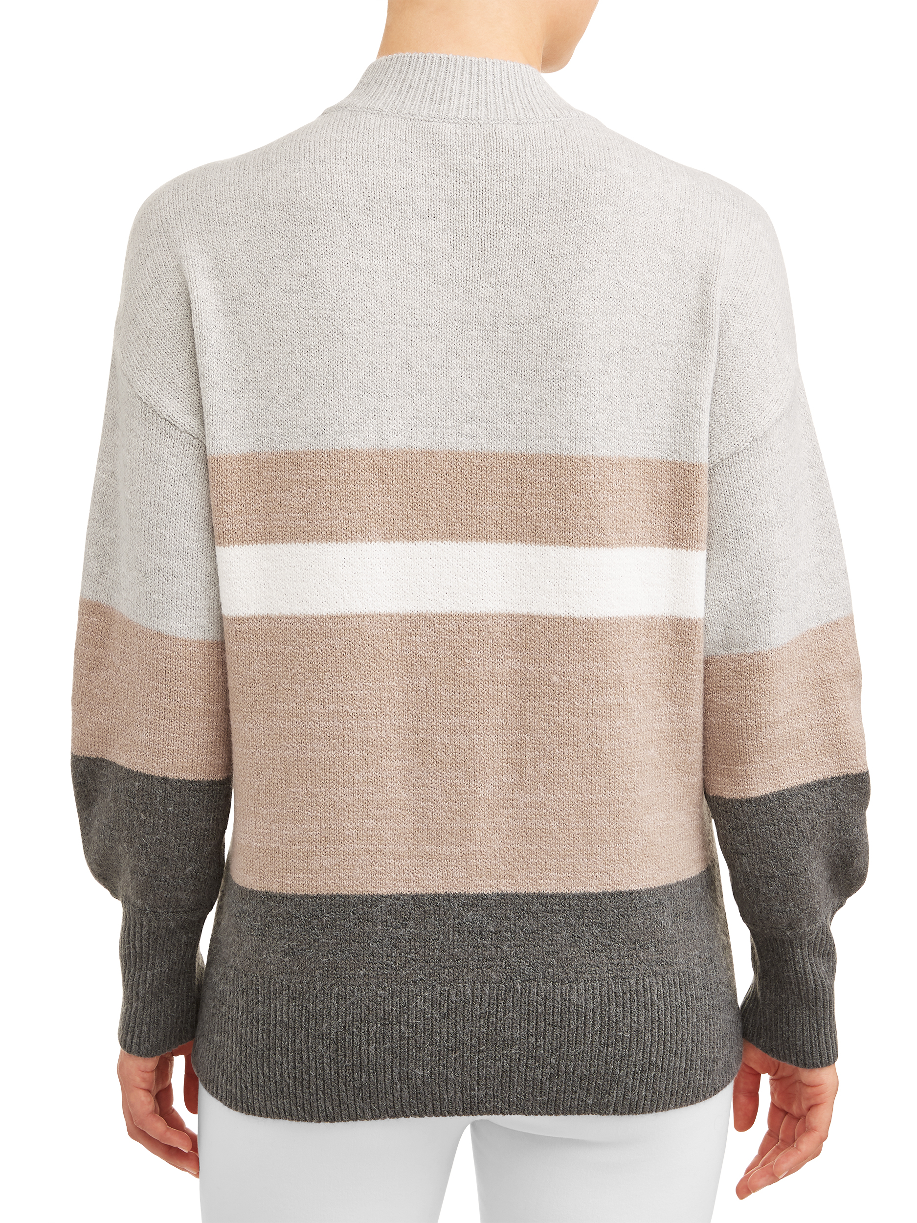 Time and Tru Women's Mock Neck Tunic Sweater - image 3 of 5