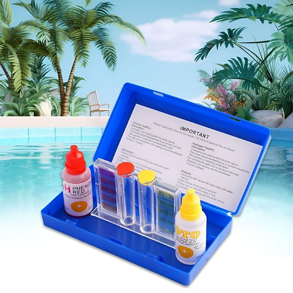 GJX PH Chlorine Water Quality Test Kit Swimming Pool Tester Water Testing Box