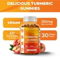 thumbnail image 5 of (3 pack) Vitamatic Turmeric Gummies with Ginger & Black Pepper Extract - 95% Curcuminoids - 60 Vegan Gummies, 5 of 12