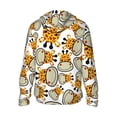 thumbnail image 3 of Uemuo Giraffes Head Pattern Women's Full Zip UPF 50+ Sun Protection Hoodie Jacket Long Sleeve Sun Shirt Hiking Outdoor Performance with Pockets-Large, 3 of 9
