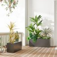 thumbnail image 2 of Wallowa Metallic Heavy Long and Large Outdoor/Indoor Planter Box 38Lx15Wx15H inches, 40lb Gray, 2 of 6
