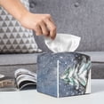 thumbnail image 3 of Honeii 's Watercolor Winter Landscape For Christmas for Leather Square Tissue Box Cover Holder: A Stylish Organizer for Tabletops, Bathrooms, Cars & Offices, 3 of 5