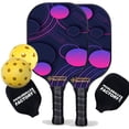 thumbnail image 1 of Usine de Pickleball PB0008-3-C Ensemble de Palettes de Pickleball - Équipement de Pickleball à Pointe Ondulée, Ensemble de Pickleball pour Entrée, Graphite en Fibre de Carbone, 1 of 1