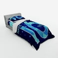 thumbnail image 3 of Ambesonne Blue Bedding Set 4 Pcs, Greeting Age Sky, Queen, Dark and Sky Blue, 3 of 3