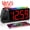 Red Digits; Red Projection, variant on Projection Clock for Bedroom Ceiling, Loud for Heavy Sleepers, RGB Nightlight, Multi-Color Large Display 5 Brightness Dimmer, Plug in Bedside Electric LED Digital Clock with USB Port