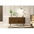 thumbnail image 2 of Polifurniture Pasadena Modern Sideboard with 2 Doors and 3 Drawers, White & Walnut, 2 of 14