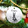 thumbnail image 3 of Personalized Name Doberman Pinscher Ornament Christmas 2025, Doberman Pinscher Pencil Drawing Xmas Ornament, Doberman Pinscher Christmas Ornaments, Custom Doberman Dog Ornament Gift for Dog Dad Mom, 3 of 6