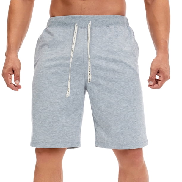 Pantalones cortos KIHOUT para hombre, informales, lisos, con bolsillo, cintura elástica, rectos, deportivos, para entrenamiento