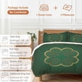 thumbnail image 6 of 3 Piece Saint Patrick's Day Duvet Cover Set Full Size,Microfiber Comforter/Quilt Cover with Corner Ties and 2 Pillowcases,Green Lucky Grass Vintage Abstract Art All Season Bedding with Zipper Closure, 6 of 8