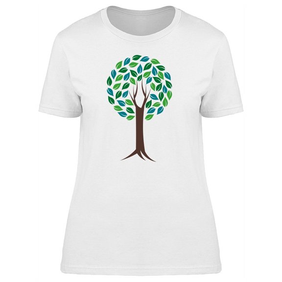 Lovely Tree, Nature Doodle T-Shirt Women -Image by Shutterstock, Female x-Large