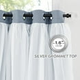 thumbnail image 4 of NICETOWN Ruffle Blackout Double Layer Curtains Sheer Overlay for French Country Rustic Design Room Darkening Drapes, W52 x L84, Set of 2, Pigeon Blue, 4 of 8